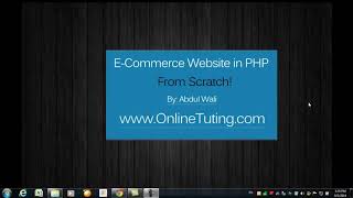 E-Commerce Website in PHP & MySQL Part 1 - Introduction