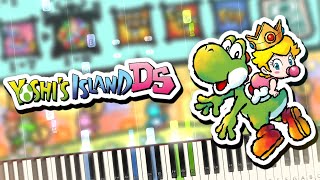 Yoshi's Island DS - Map Theme Piano Tutorial Synthesia