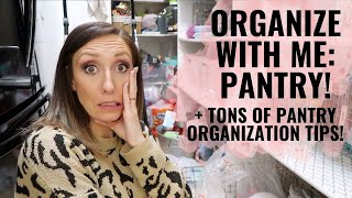 Organize with me: PANTRY! Inventorying, zones, food hacks, &amp; pantry organization tips!