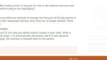 How to Efficiently Free Up Memory When Using Arduino String Objects