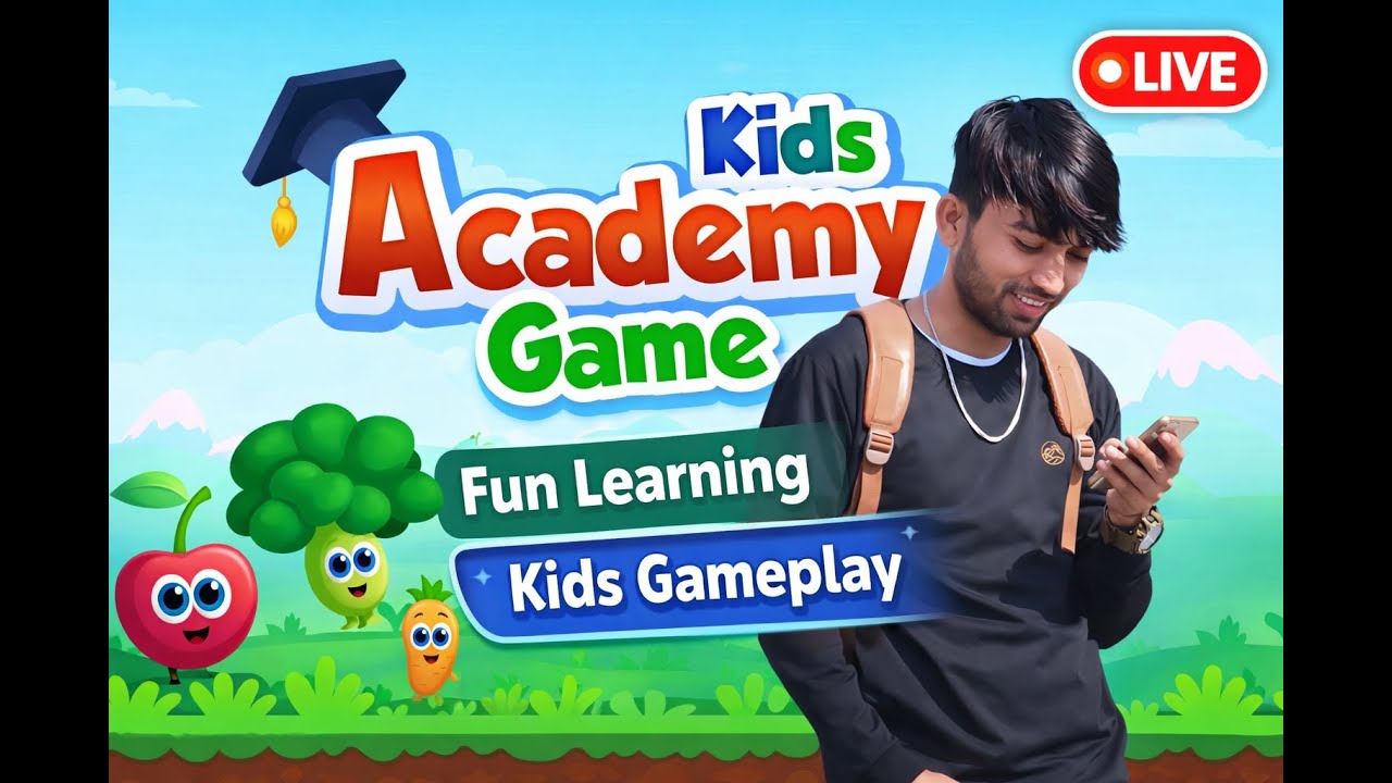 Kids Academy Gameplay Live 🔴 | ABC, Fruits & Fun Learning