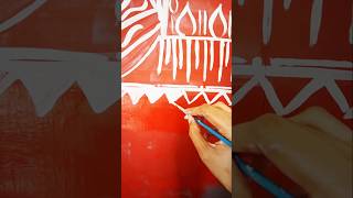 নববর্ষের অনুষ্ঠানের জন্য করা আলপনা কাজ  #bengali #art #traditional #alpona #handpainted