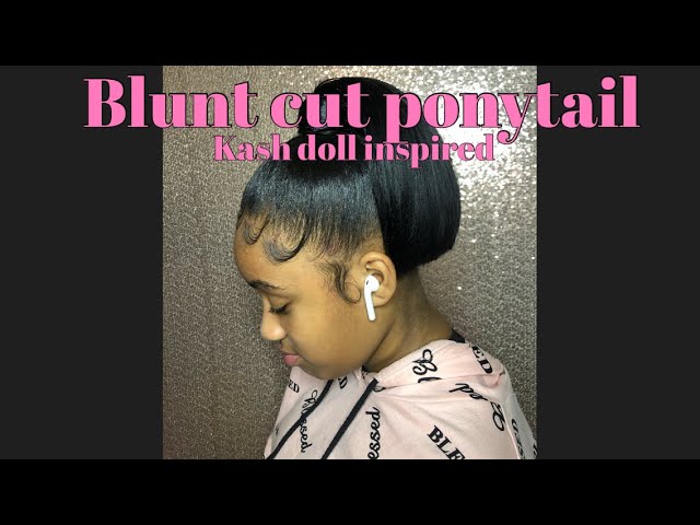 Blunt cut PonyTail (no Glue)  Kash doll inspired 