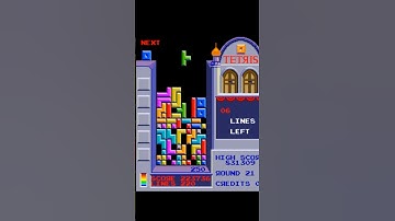 Tetris Level 21 – Classic Arcade Gameplay#shorts