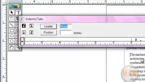 Adobe Pagemaker-Tabs and indents#9
