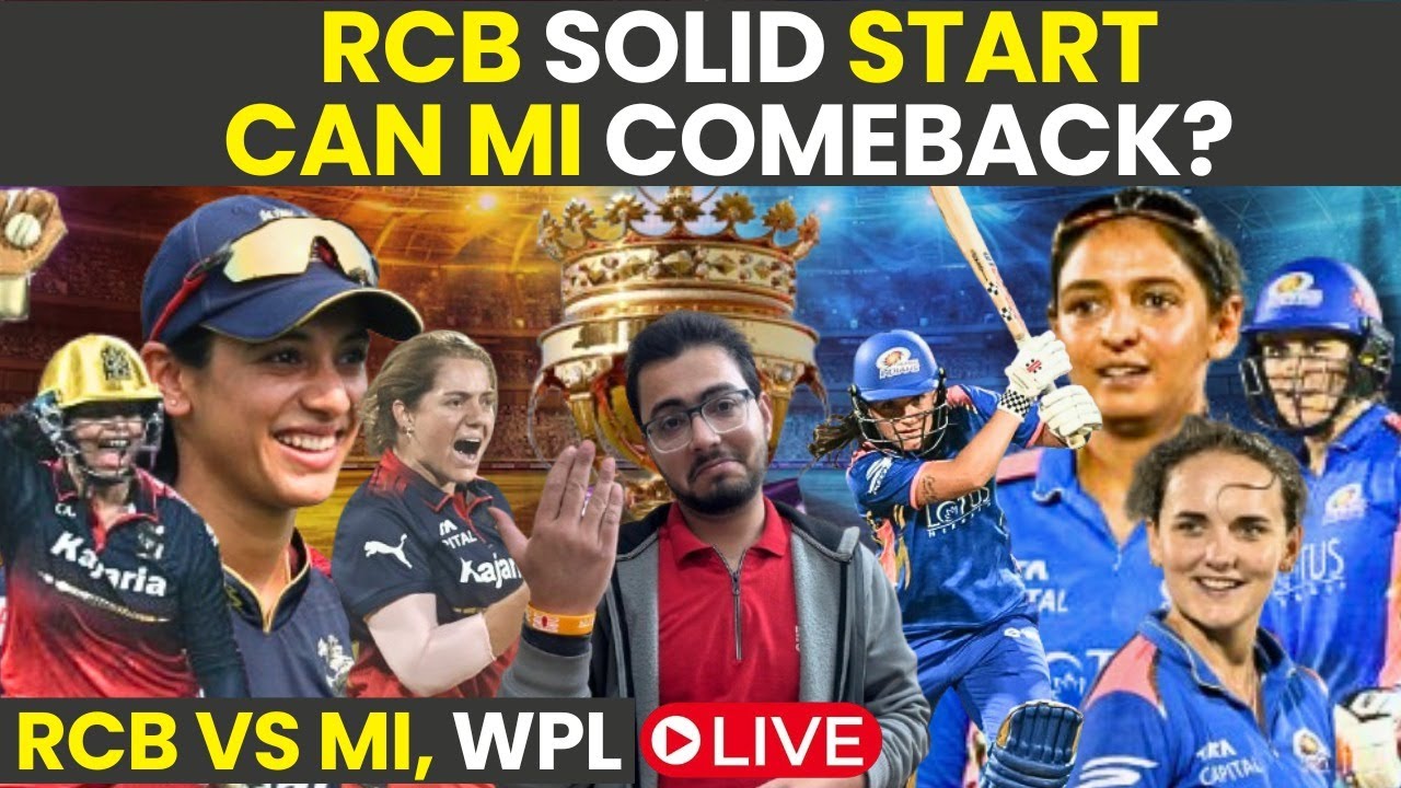 🔴RCB VS MI WPL LIVE: RCB 2 CRUCIAL CHANCES DROPPED, MI KA MINI COMEBACK? KISE MILEGI JEET?