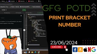 Print Bracket Number | gfg potd today | POTD | GFG Problem of the Day | C++ |