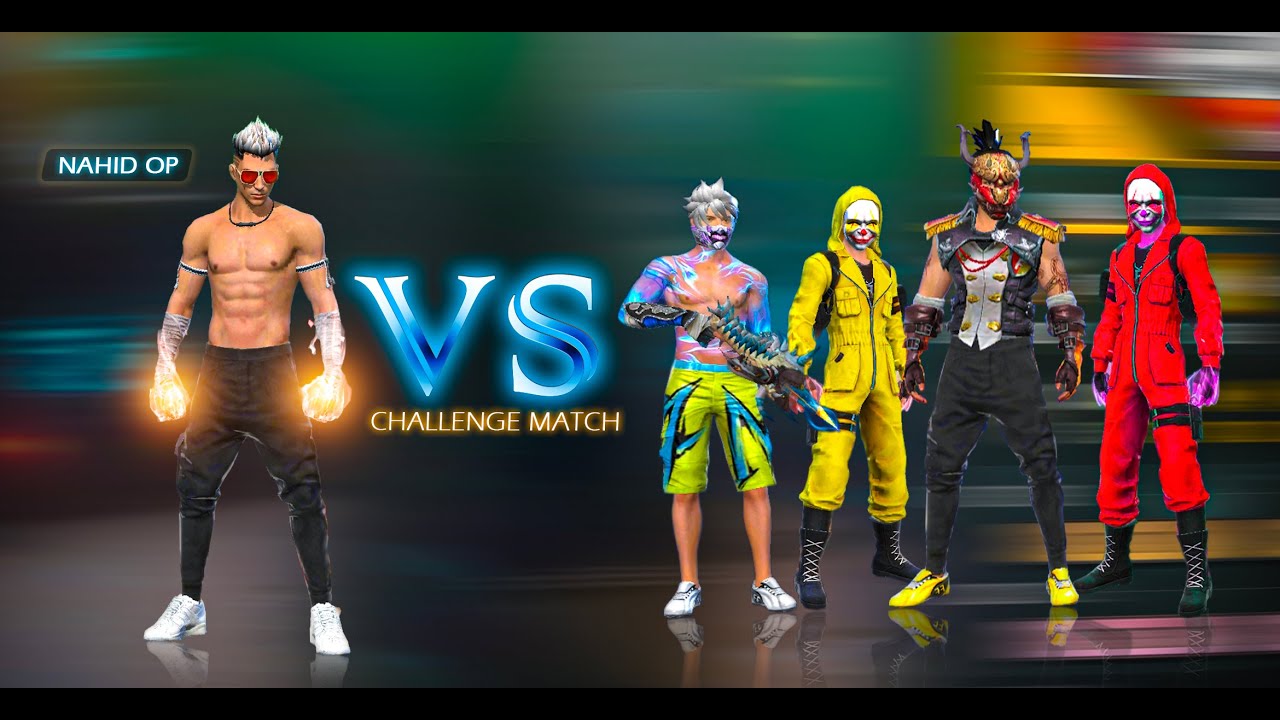 1 vs 4 best clash squad custom challenge March Garena Free Fire - YouTube