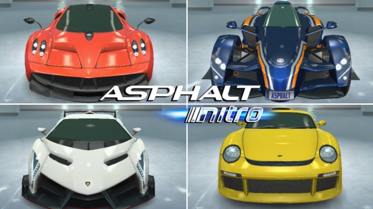 Asphalt Nitro - Pagani Huayra, Tramontana XTR, Lamborghini Veneno, RUF CTR 3