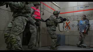 Clearing Rooms with B Co 1-112th | Live Fire Shoot house