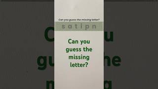 🧩 Guess the Missing Letter | Can You Read This Word?