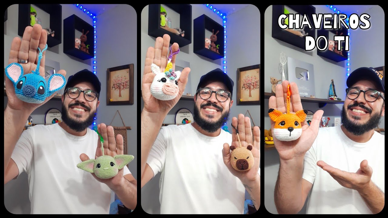 Apresentando A coleção, Chaveiros Do Ti - Tiago amigurumi - Chaveiros Amigurumi