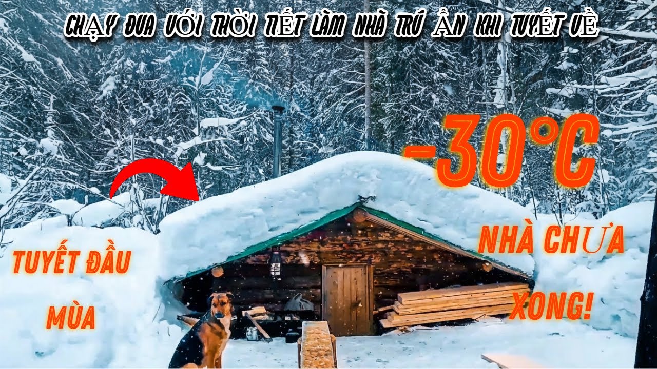 Làm Nhà Gỗ Giữa Rừng Siberia Sinh Tồn Nơi Hoang Dã Trước Trận Tuyết Đầu Mùa (Căng Thẳng Từng Phút)