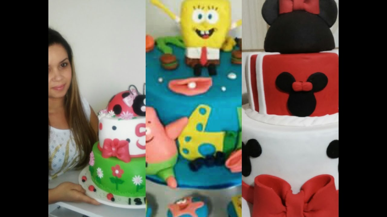 Bolos Decorados de Pasta Americana Confeitaria Refinada _ Lidiane