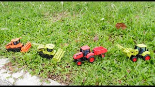 Finding Tractor Farm Toys in The Garden For Kids, Learn Tractor Wagon Chopper Forage Harvester Names screenshot 4