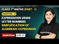 Simplification of Algebraic Expressions - Expressions Using Letter & Number | Class 7 Maths Ch 4