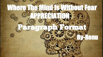 ||Appreciation of "Where The Mind Is Without Fear"||  Maharashtra board Class 10  by-renu