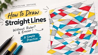 ✨️Secret Of Drawing Straight Lines In Architecture Sketch✒️