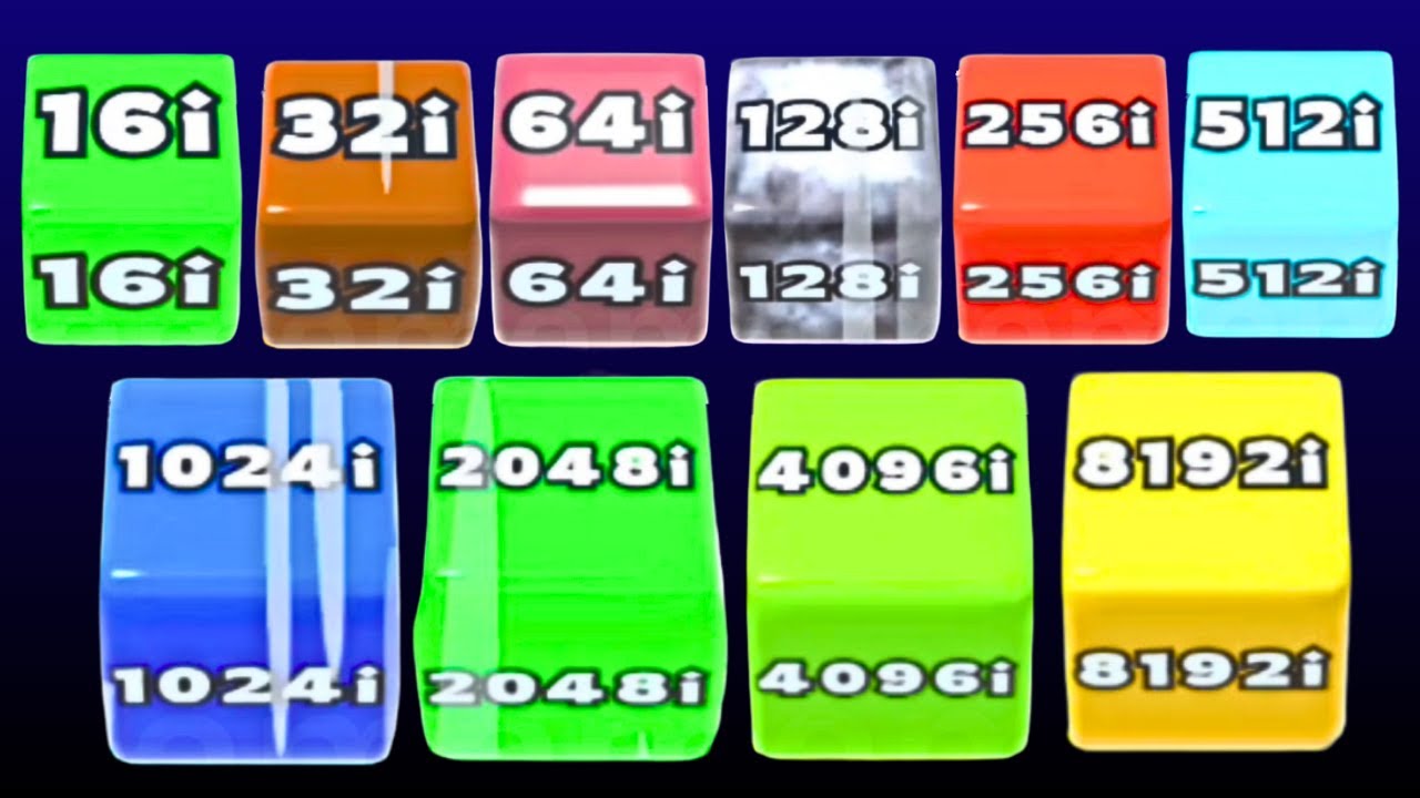 Jelly Run 2048 🍬 [Score 16i ➜ 8192i 🧊, “i” Series] vs X2 Blocks