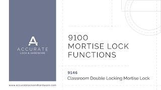 9146 Classroom Double Locking Mortise Lock Function