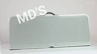 Famous QOCEPT™ Fold-able Metal Picnic Table With Umbrella Profile