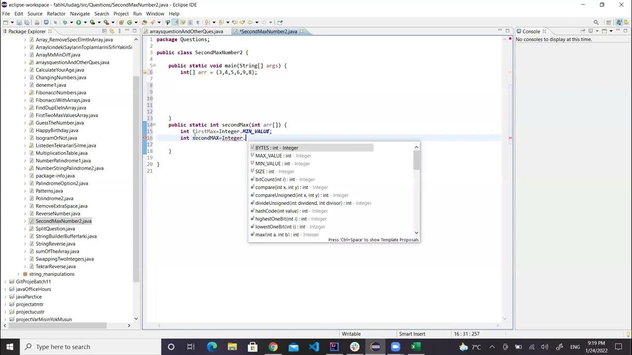 JAVA Çalışmaları-3 Second Max Number - YouTube