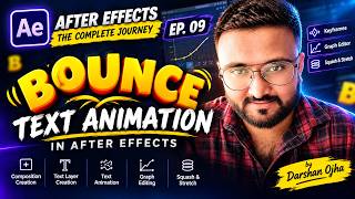 EP. 09 – Bounce Text Animation in After Effects | Graph Editor & Squash and Stretch Tutorial