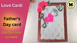 DIY |Love Card for Father's Day & All Occasions2024 | Pink & white DIY cards Handmade cards Moonshaz screenshot 3