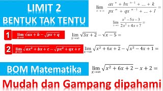 limit bentuk tak tentu, limit takhingga, soal dan pembahasan limit