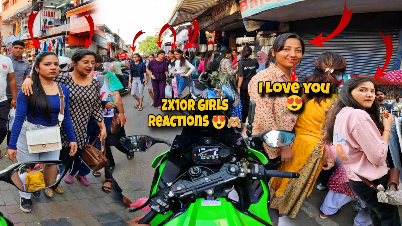 ZX10R Shocking Girls Reaction 😍 || Cute College Girls  Shocking Reactions || Best ZX10R Reactions ||