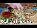 Scallion pancakes recipe  chinese street food recipe  green onion pancakes  cong you bing recipe