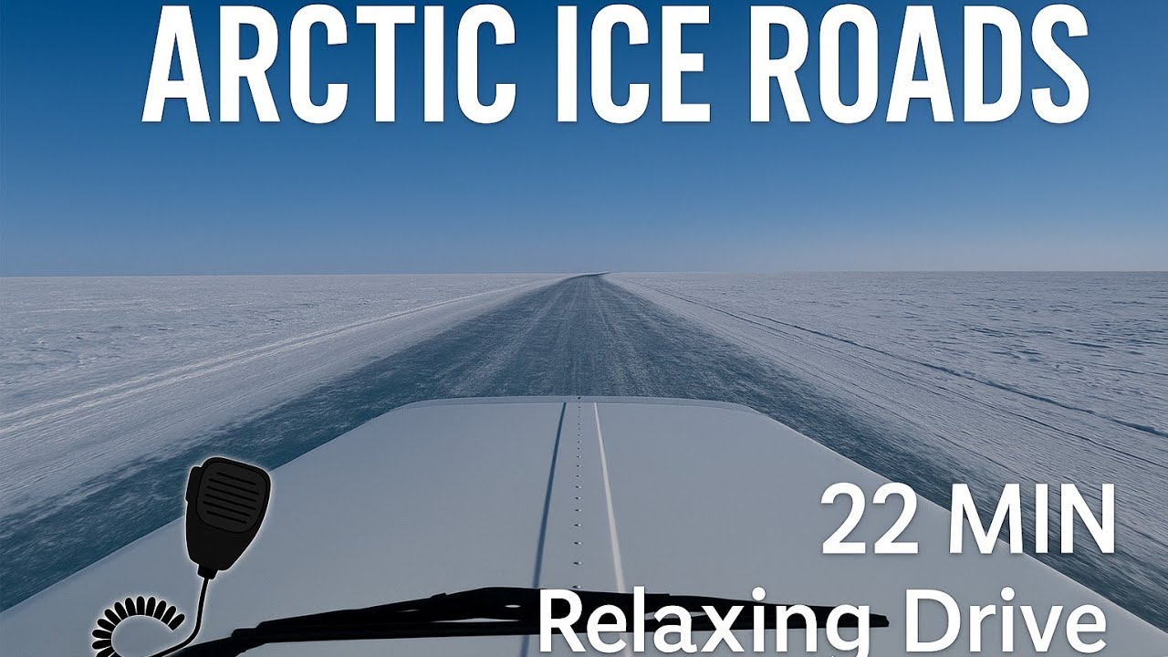 Driving the Arctic Ocean Ice Roads | 22 Minutes of Relaxation & CB Radio Talk