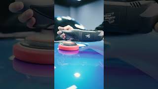 EP820 rotary polisher red finishing pad for a glossy final result.#shinemate #autodetailing #carwash