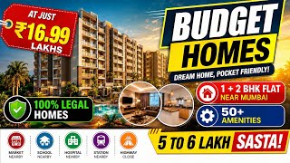 HOMES NEAR MUMBAI AT 16.99Lakhs | 100% Legal Flat In MUMBAI | 1BHK Home Tour | Flat Price In MUMBAI