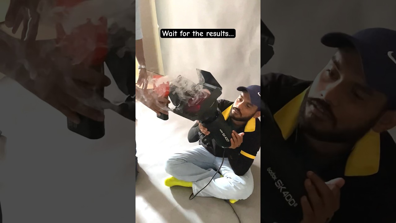 Students practicing using colour gels & smoke effect | Studio photography | 