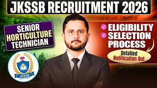 JKSSB Senior Horticulture Technician Recruitment 2026 | JKSSB Senior Horticulture Technician 2026