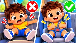 Car Safety Song for Kids 🚗🔒 | Click, Buckle Up | Nursery Rhyme 🎵