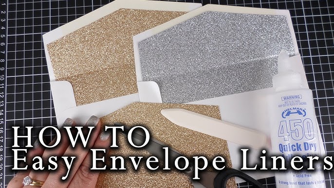 DIY A7 Envelope Tutorial - Wedding Envelopes - Elegant Wedding - 5x7  Envelopes Handmade 