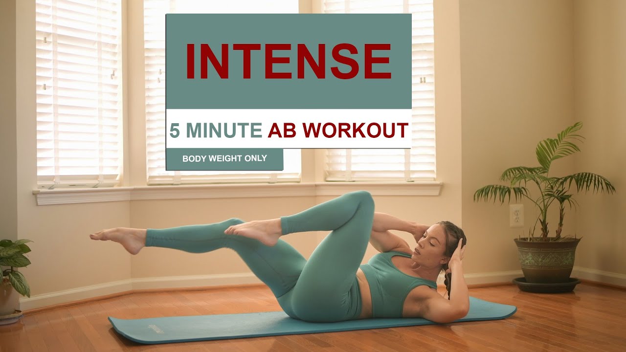 5 MINUTE INTENSE AB WORKOUT - At home core / No equipment / Lower abs ...