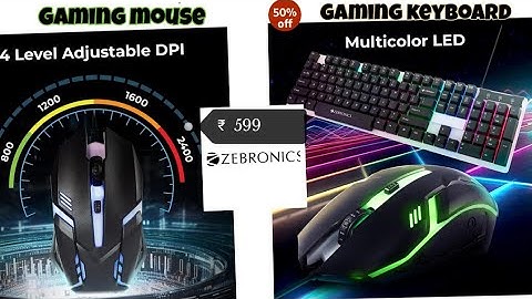 #unboxing Zebronics Gaming Keyboard and Mouse RGB lights | Zeb Trion | USB wired | 50% #discount