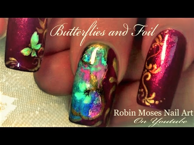 Robin Moses Nail Art  Foil nail art, Nail art, Pink foil nails