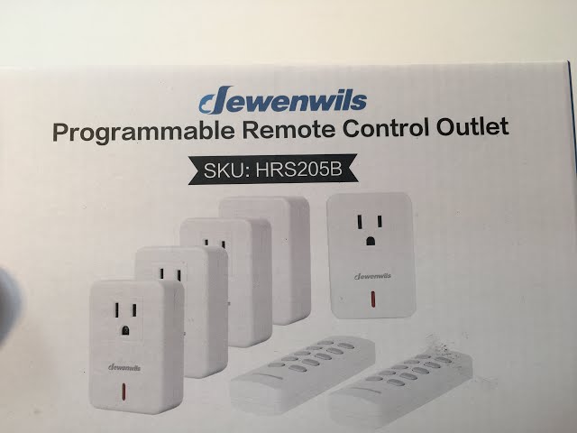 DEWENWILS Remote Control Outlet Plug Wireless On Off Power Switch,  Programmable Remote Light Switch Kit, 100ft RF Range, Compact Design, ETL  Listed, White (2 Remotes + 5 Outlets Set)