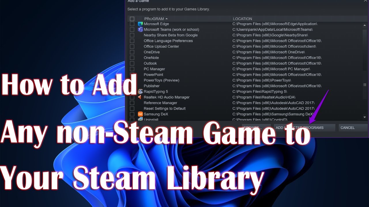 How to Add any non-Steam game to your Steam Library - YouTube