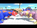 SUPERMAN with BATMAN TEAM DEATH RUN - Animal Revolt Battle Simulator