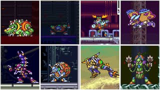 Fight all bosses in megaman x 2 game (SNES)