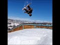 Australian snowboarder beau fisher frontside rodeo to switch fifty fifty on rail at perisher resort