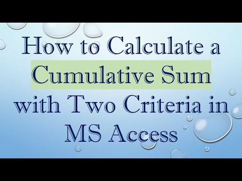 How to Calculate a Cumulative Sum with Two Criteria in MS Access
