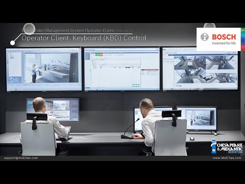 Bosch BVMS Operator Client: Keyboard (KBD-Digital) with Decoder and Monitor