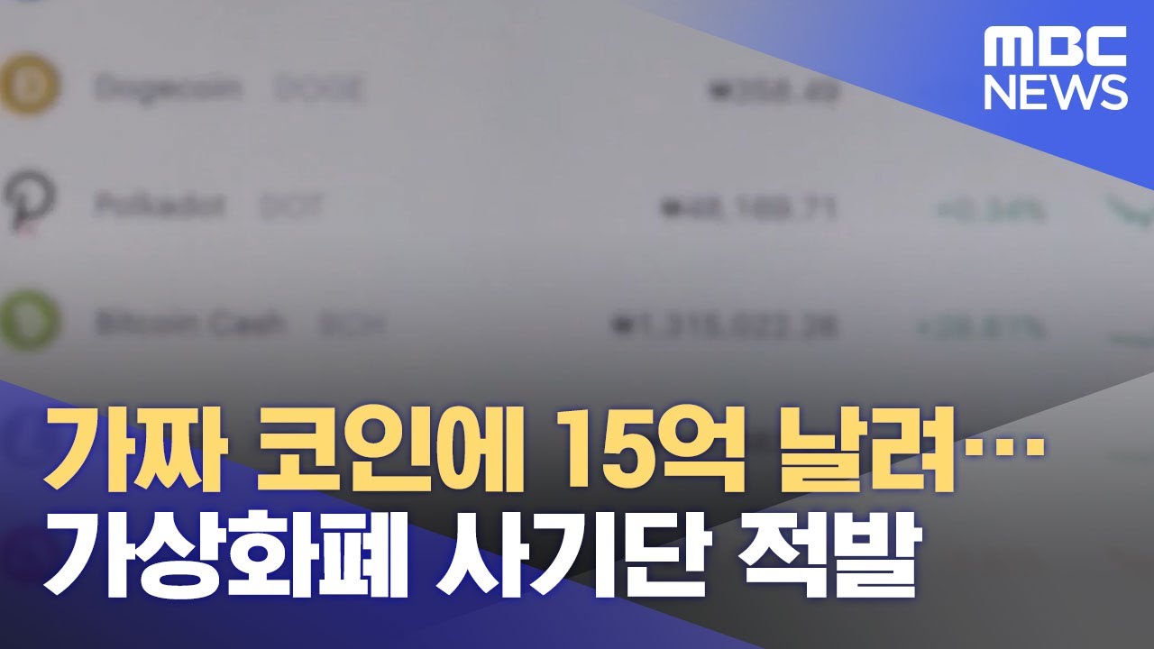 가짜 코인에 15억 날려…가상화폐 사기단 적발 (2021.06.01/뉴스투데이/MBC)