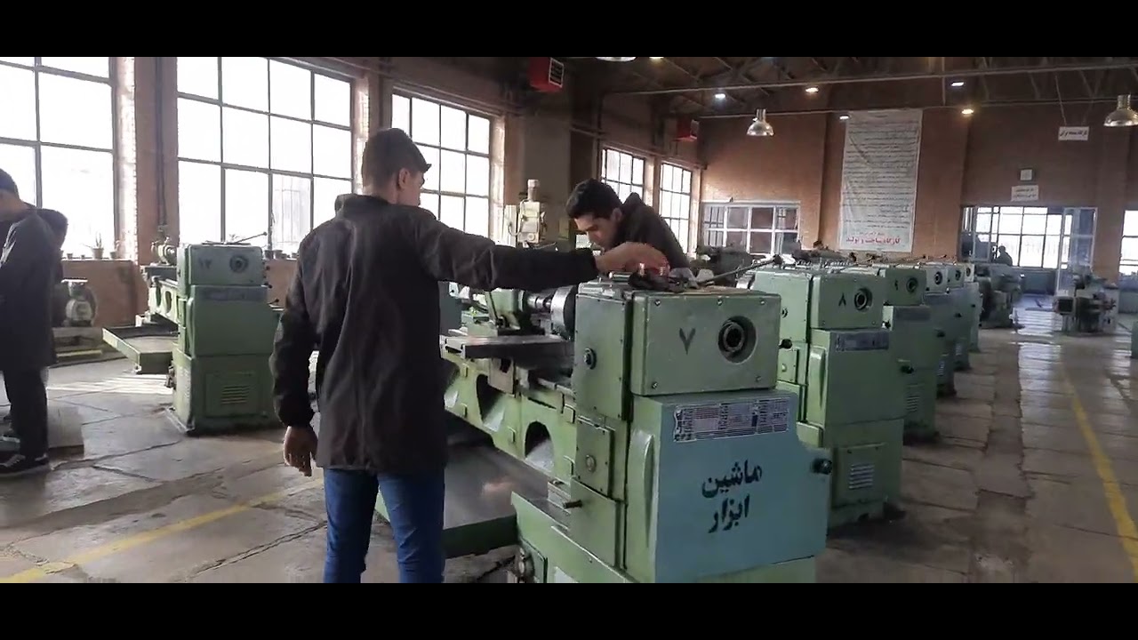 How Iranian technical school students practicing metal working in the Machining Department